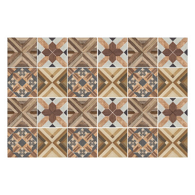 Autocolante gresie Aranjamente geometrice din lemn