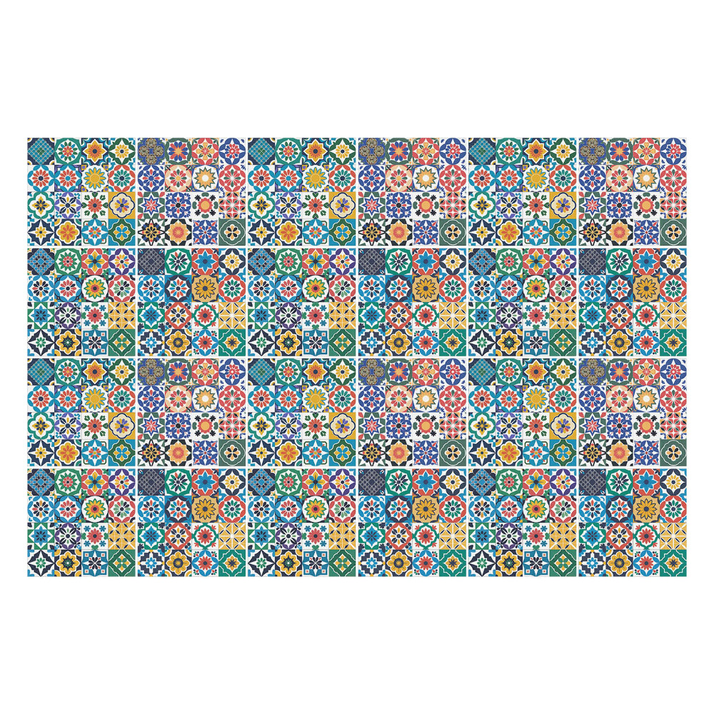 Autocolante pentru gresie Mozaic de plăci colorate