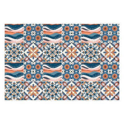 Autocolante pentru gresie Modele orientale pastelate