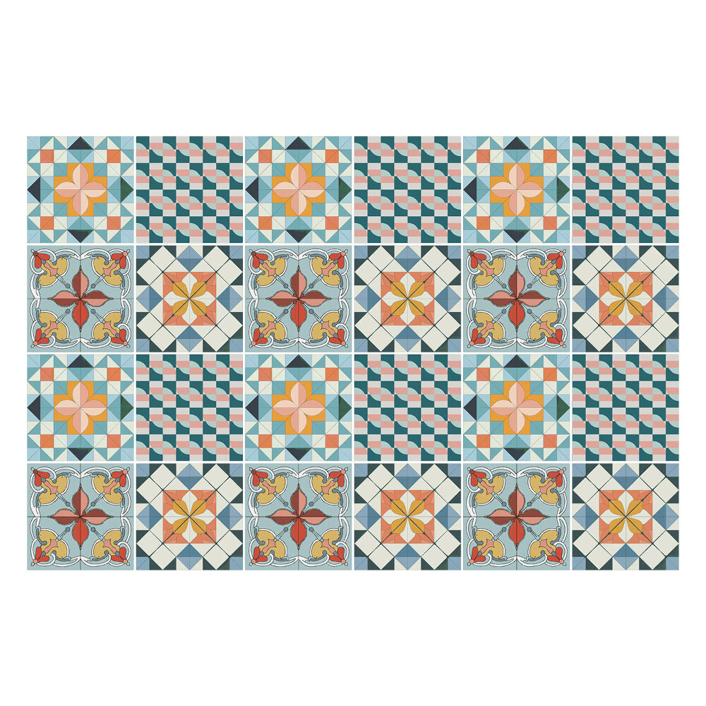 Autocolante gresie si faianta Design pastelat