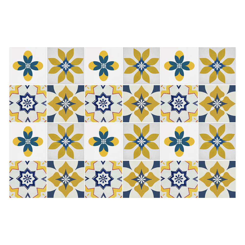 Autocolante gresie Motive florale pastelate