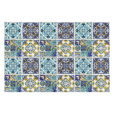 Autocolante gresie si faianta Compoziție retro cu plăci