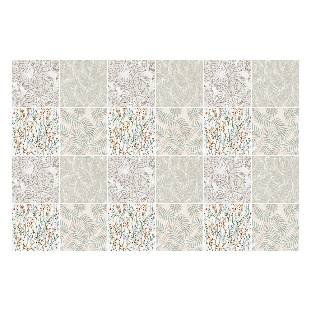 Autocolante gresie Motive cu frunze de plante