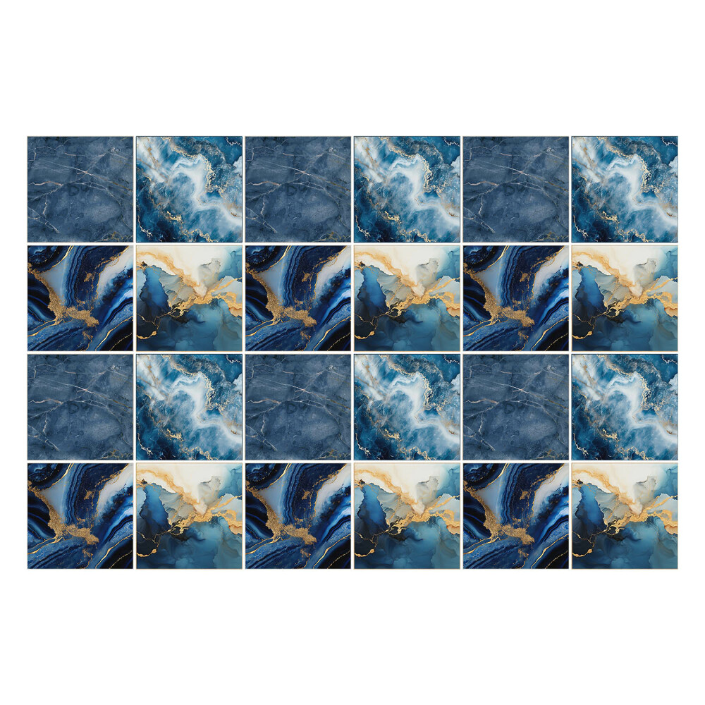 Autocolante pentru gresie Valuri și dungi abstracte