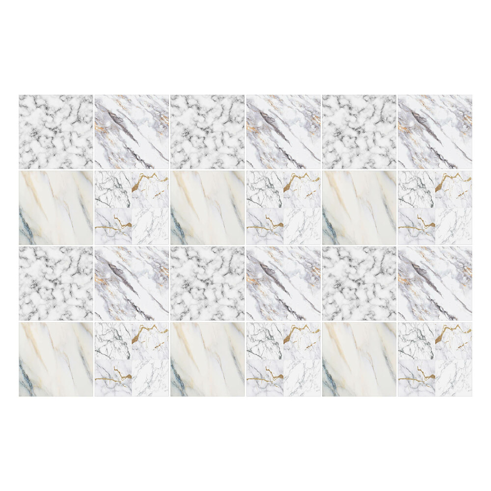 Autocolante gresie O compoziție elegantă din marmură