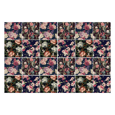 Autocolante pentru gresie Diverse flori