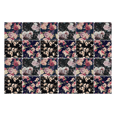 Autocolante gresie si faianta Compoziții florale