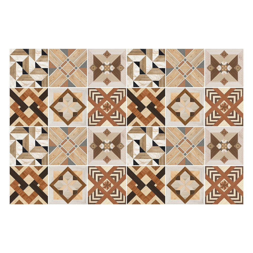 Autocolante gresie Geometria formelor din lemn