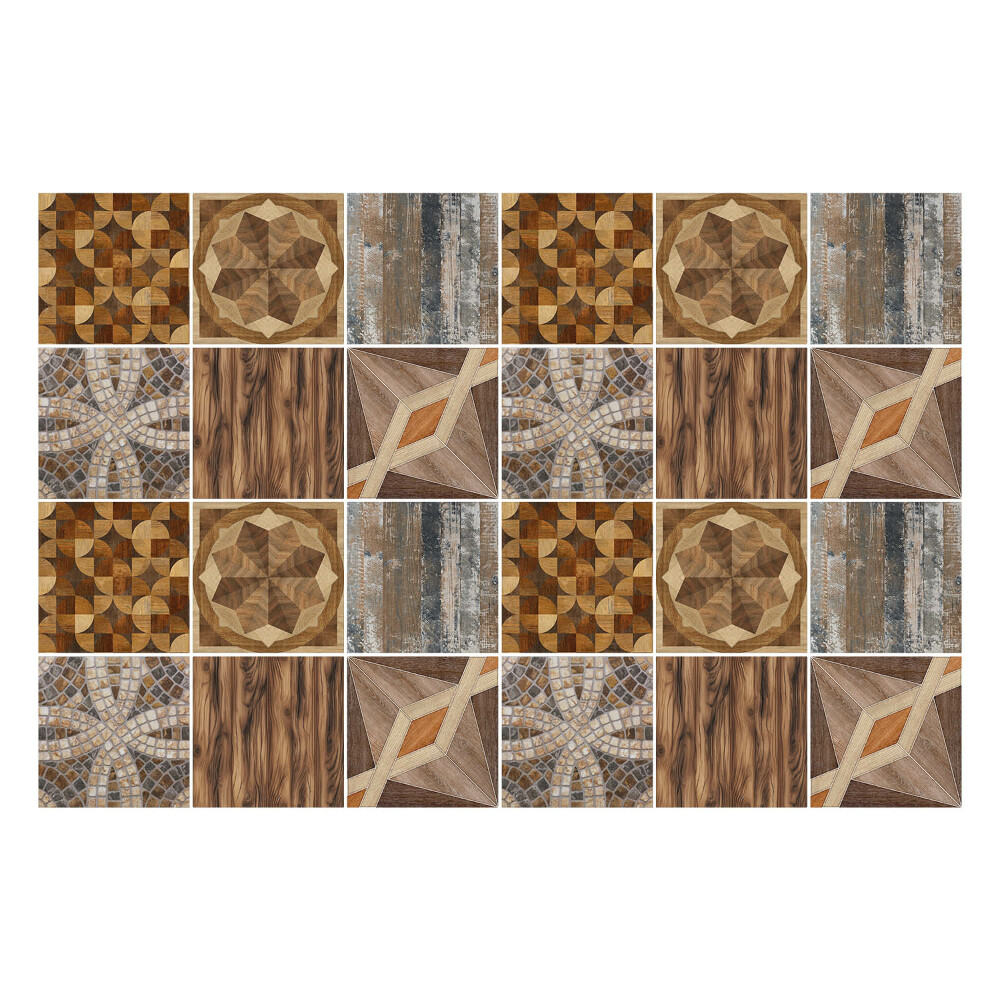 Autocolante pentru gresie Mozaic din lemn