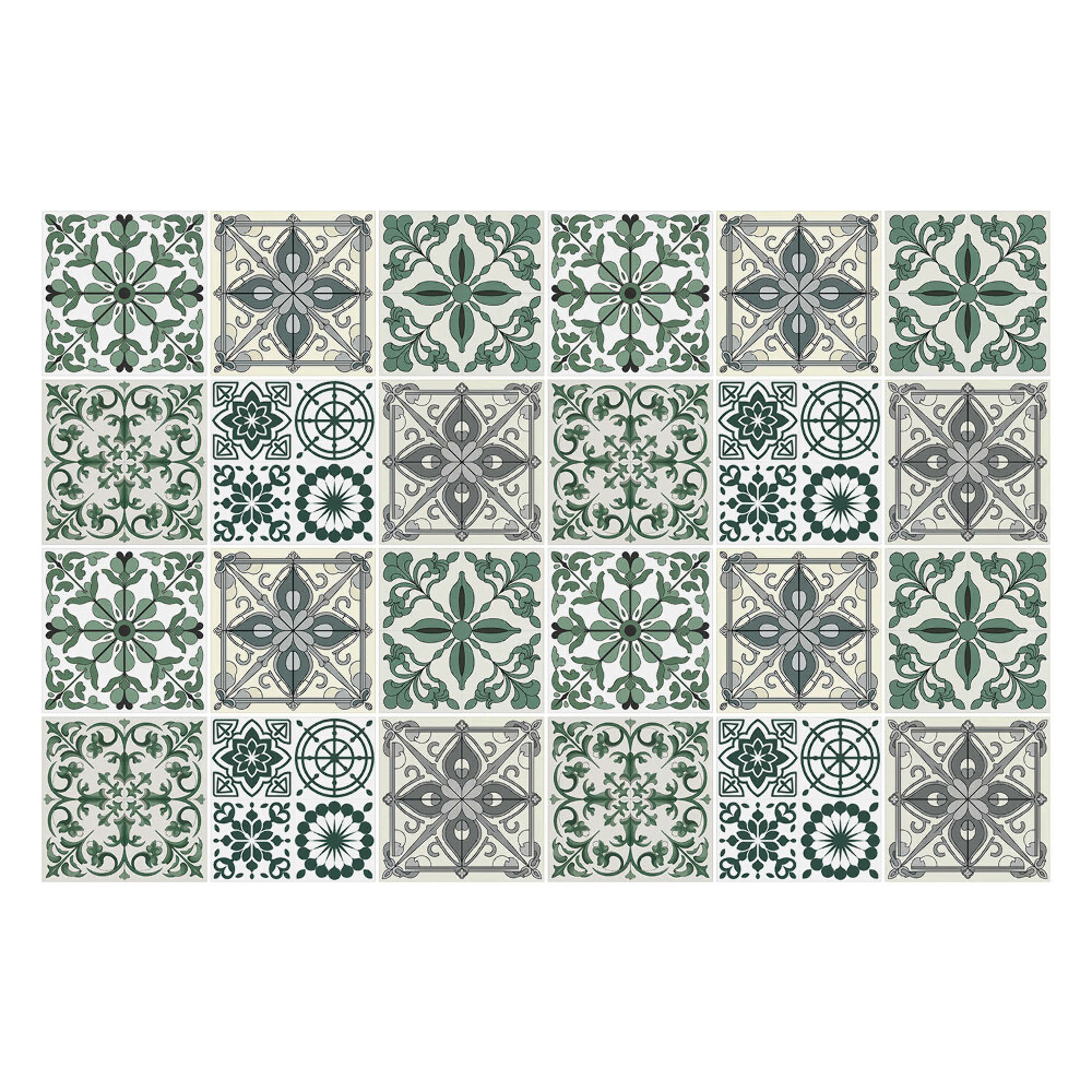 Autocolante gresie si faianta Plăci clasice cu ornamente