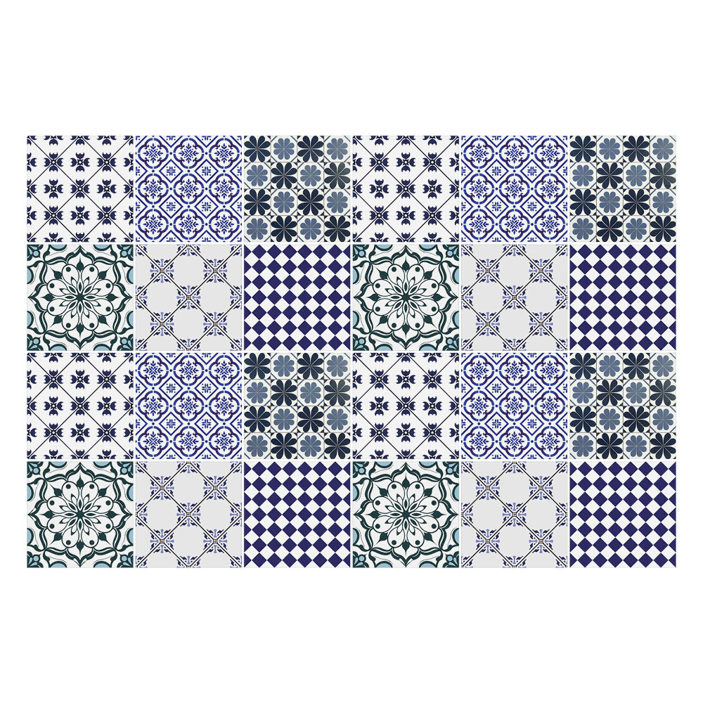 Autocolante pentru gresie Motive florale geometrice