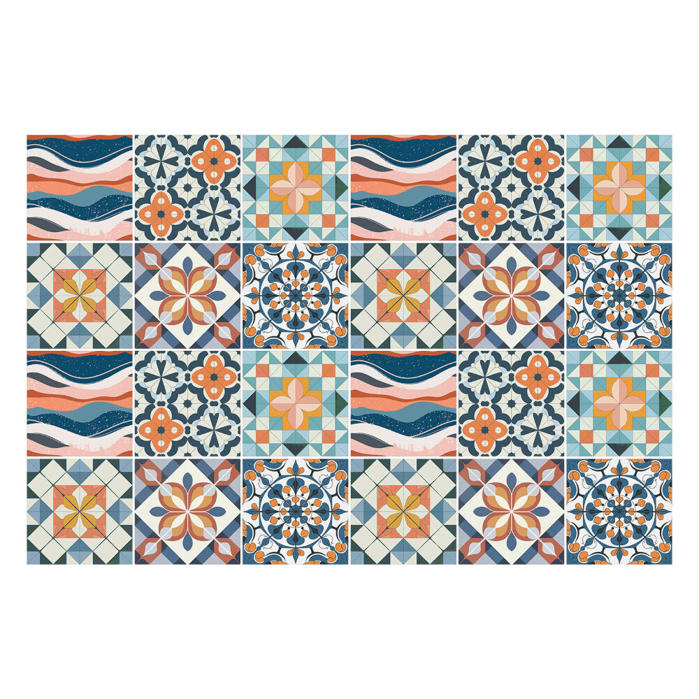 Autocolante gresie Mozaicuri și figurine florale