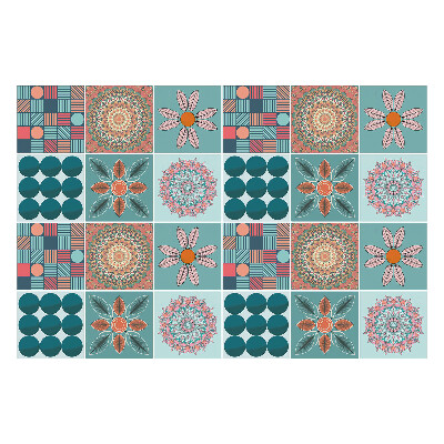 Autocolante pentru gresie Motive florale și geometrice