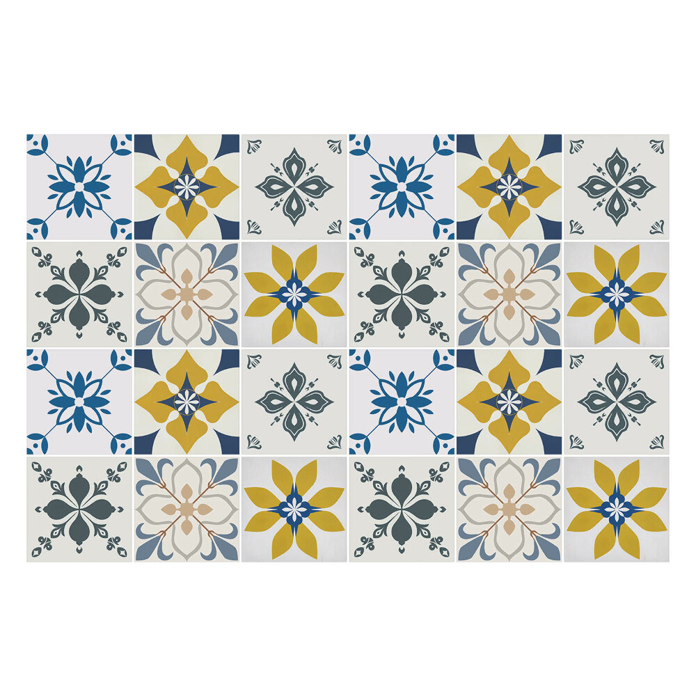 Autocolante pentru gresie Motive florale în aranjament