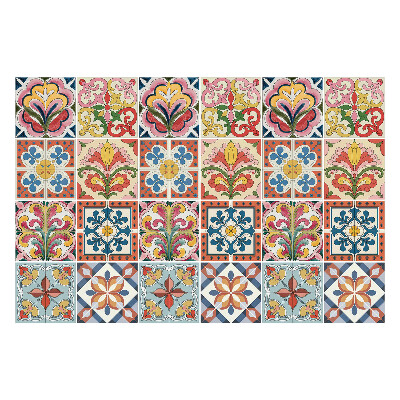 Autocolante gresie si faianta Modele florale retro