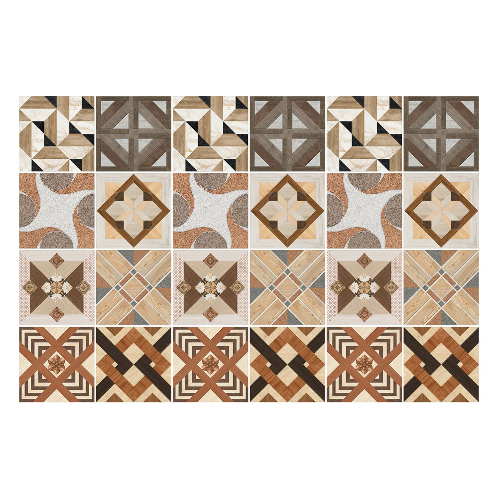 Autocolante gresie Geometria formelor din lemn