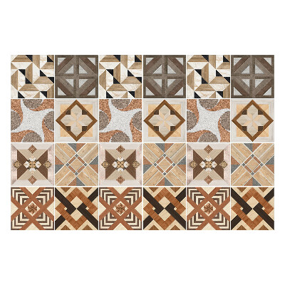 Autocolante gresie Geometria formelor din lemn