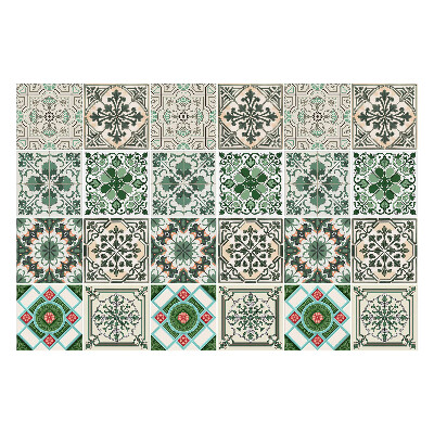 Autocolante pentru gresie Motive florale orientale