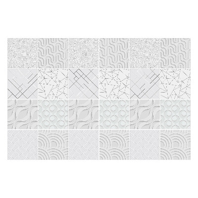Autocolante gresie si faianta Linii și unde 3D abstracte