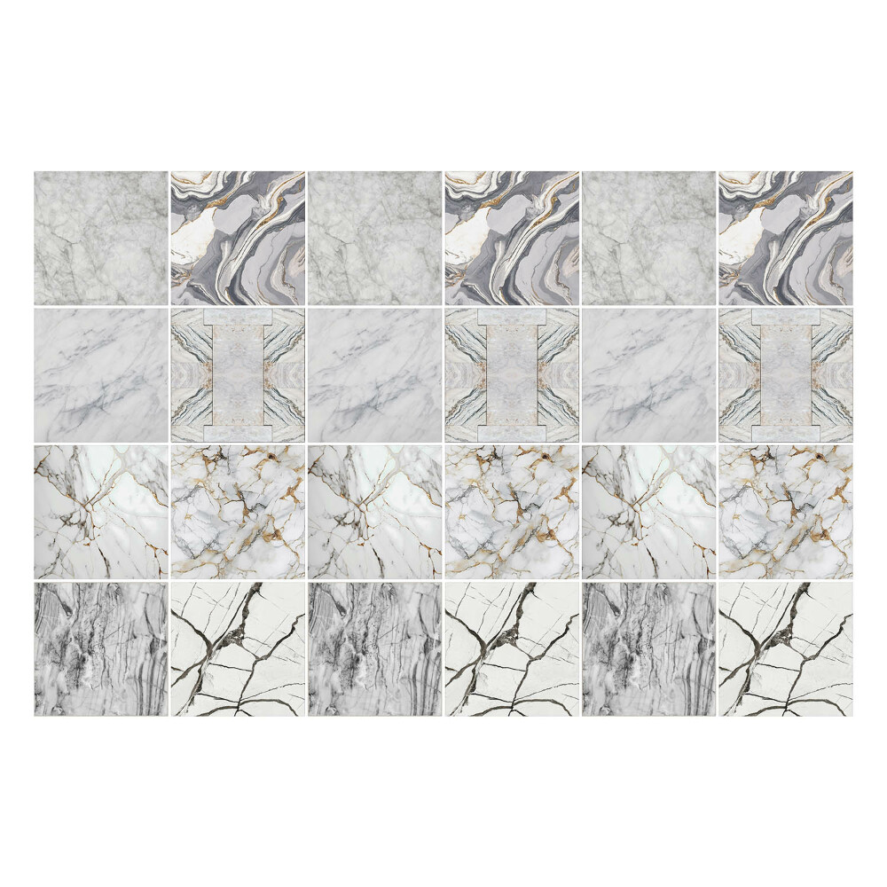 Autocolante pentru gresie Motive elegante din marmură