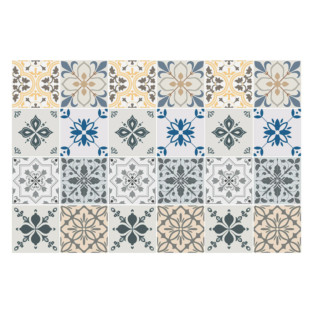 Autocolante gresie si faianta Motive florale în mozaic