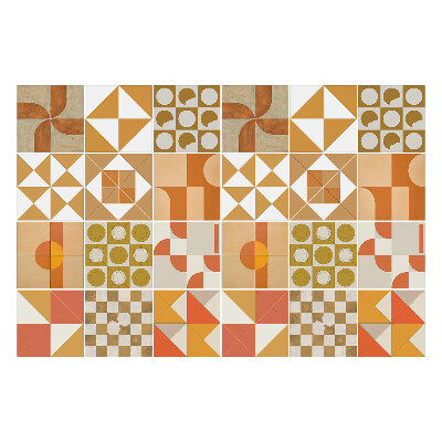 Autocolante pentru gresie Geometrie în nuanțe