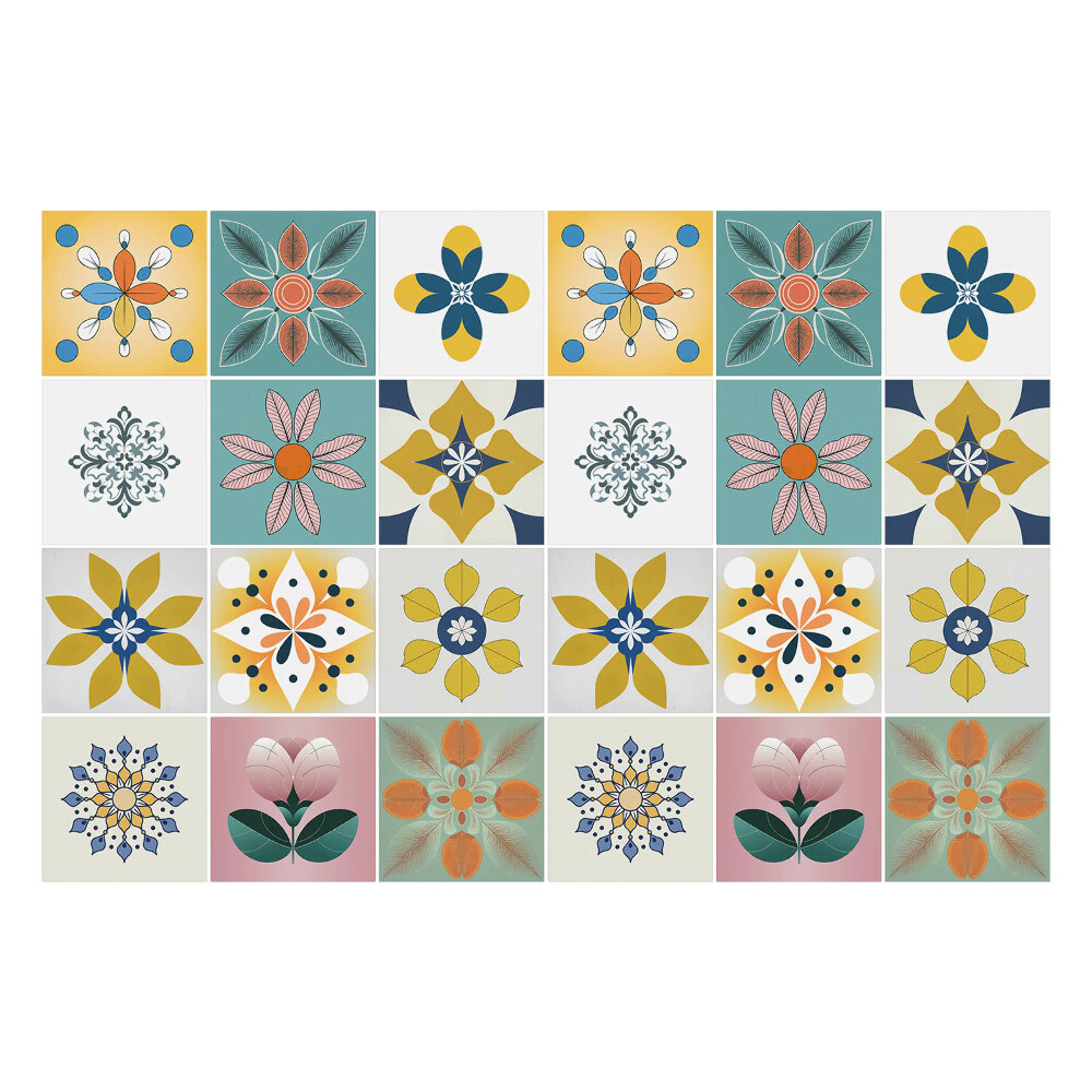 Autocolante gresie si faianta Motive florale în aranjament