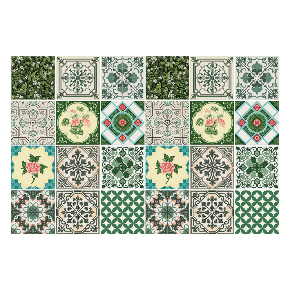 Autocolante gresie si faianta Motive florale și frunze