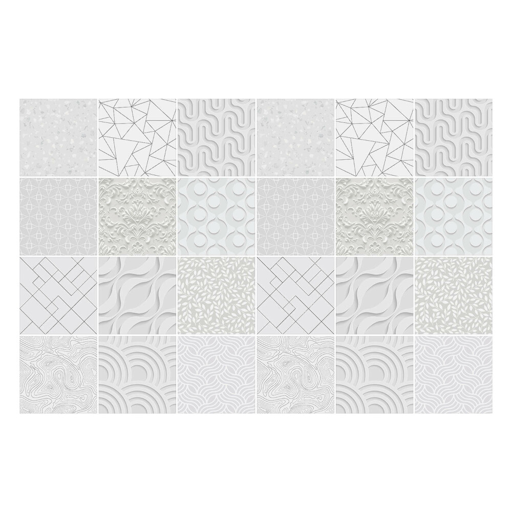 Autocolante pentru gresie Forme și unde 3D