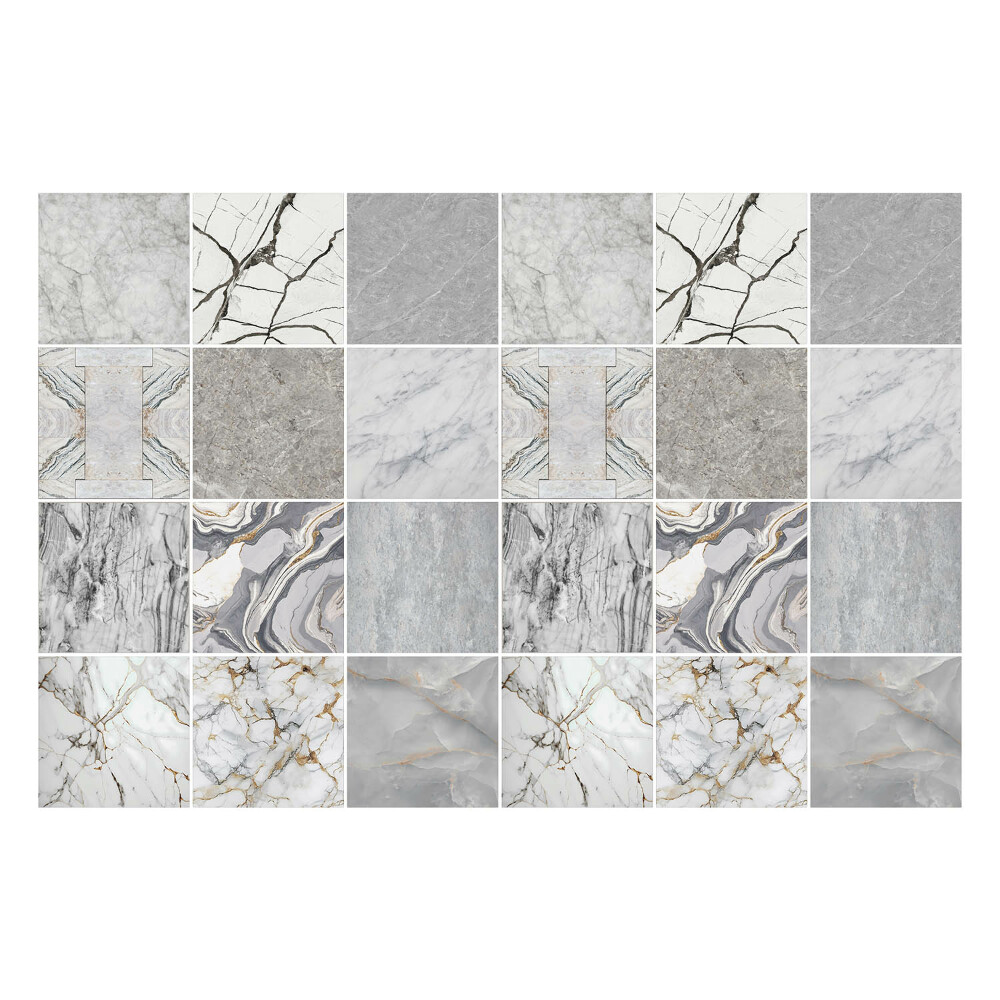 Autocolante pentru gresie Motive elegante din marmură