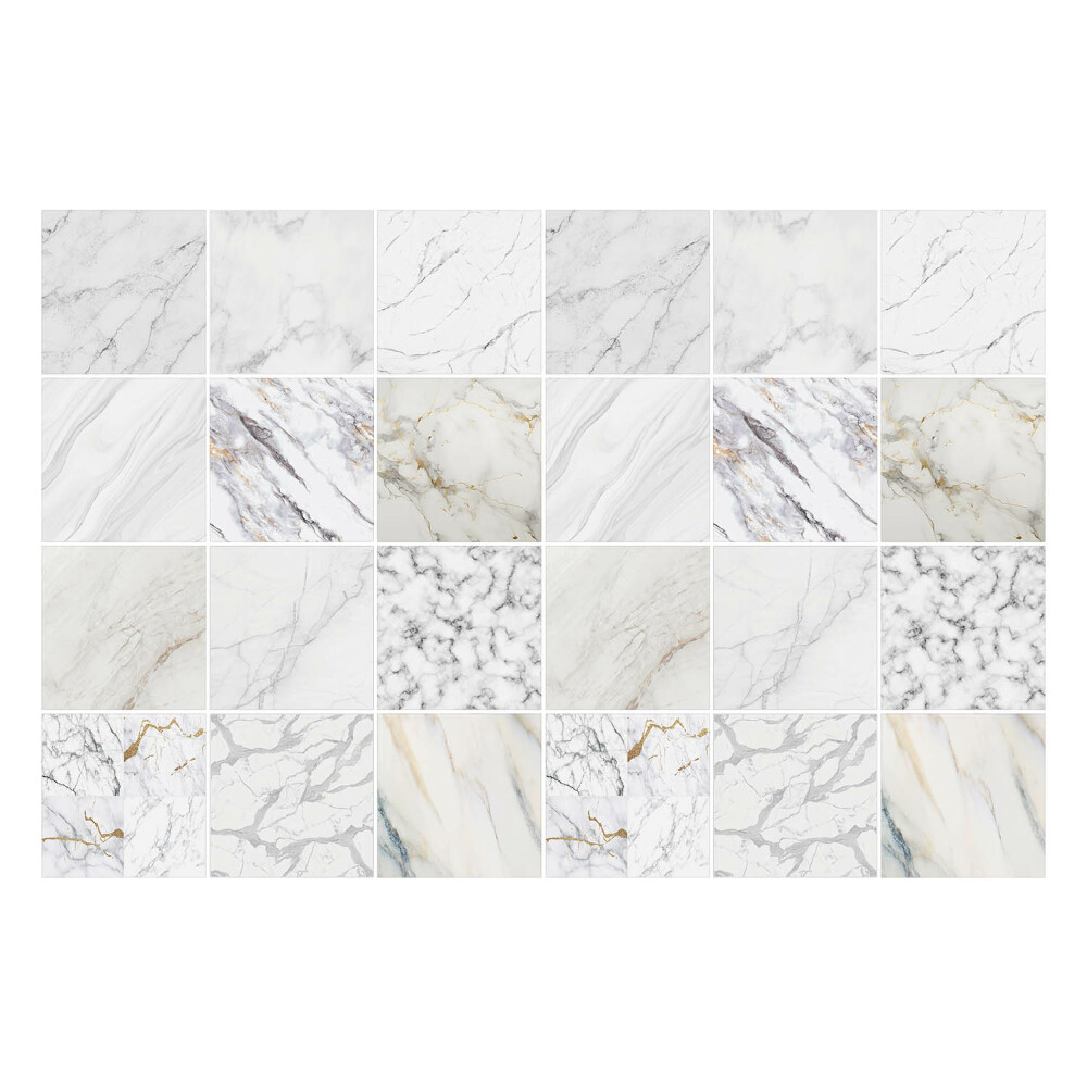 Autocolante pentru gresie Pietre elegante de marmură