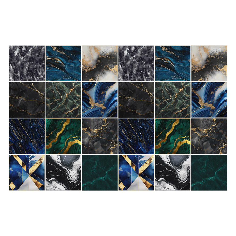 Autocolante gresie Mozaic elegant din marmură