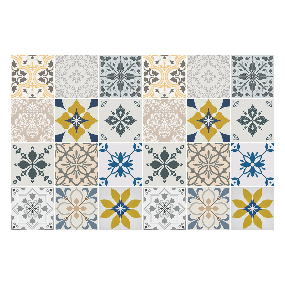 Autocolante pentru gresie Motive florale în aranjament