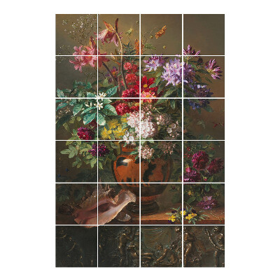 Autocolante gresie Flori într-o vază