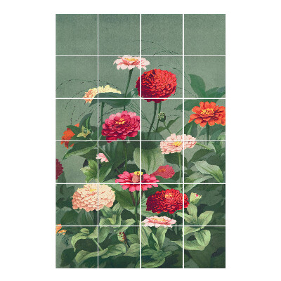 Autocolante gresie si faianta Buchet de flori în grădină