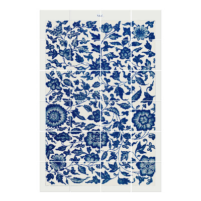 Autocolante pentru gresie Ornament floral pe fundal