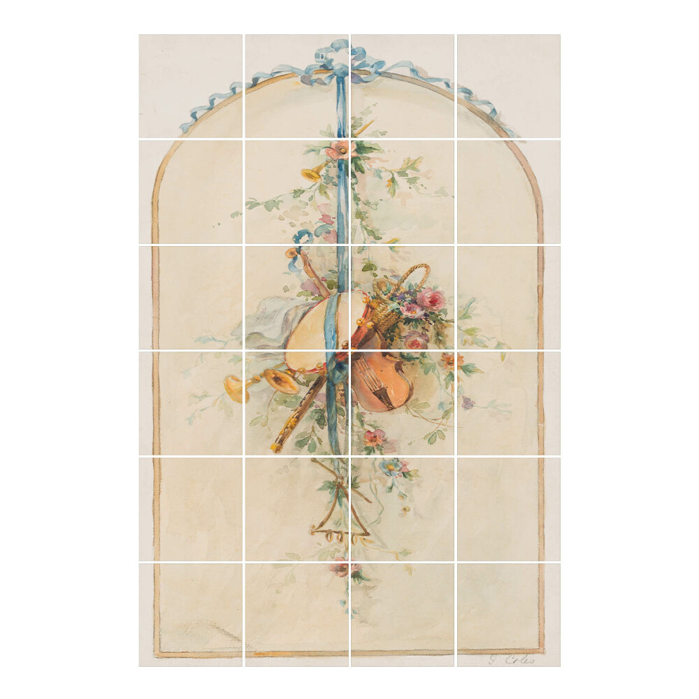 Autocolante gresie si faianta Accente muzicale în floră