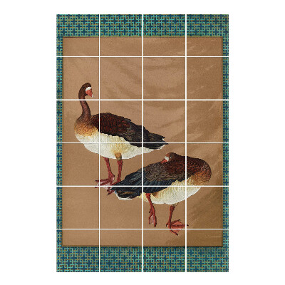 Autocolante gresie Două rațe în fundal