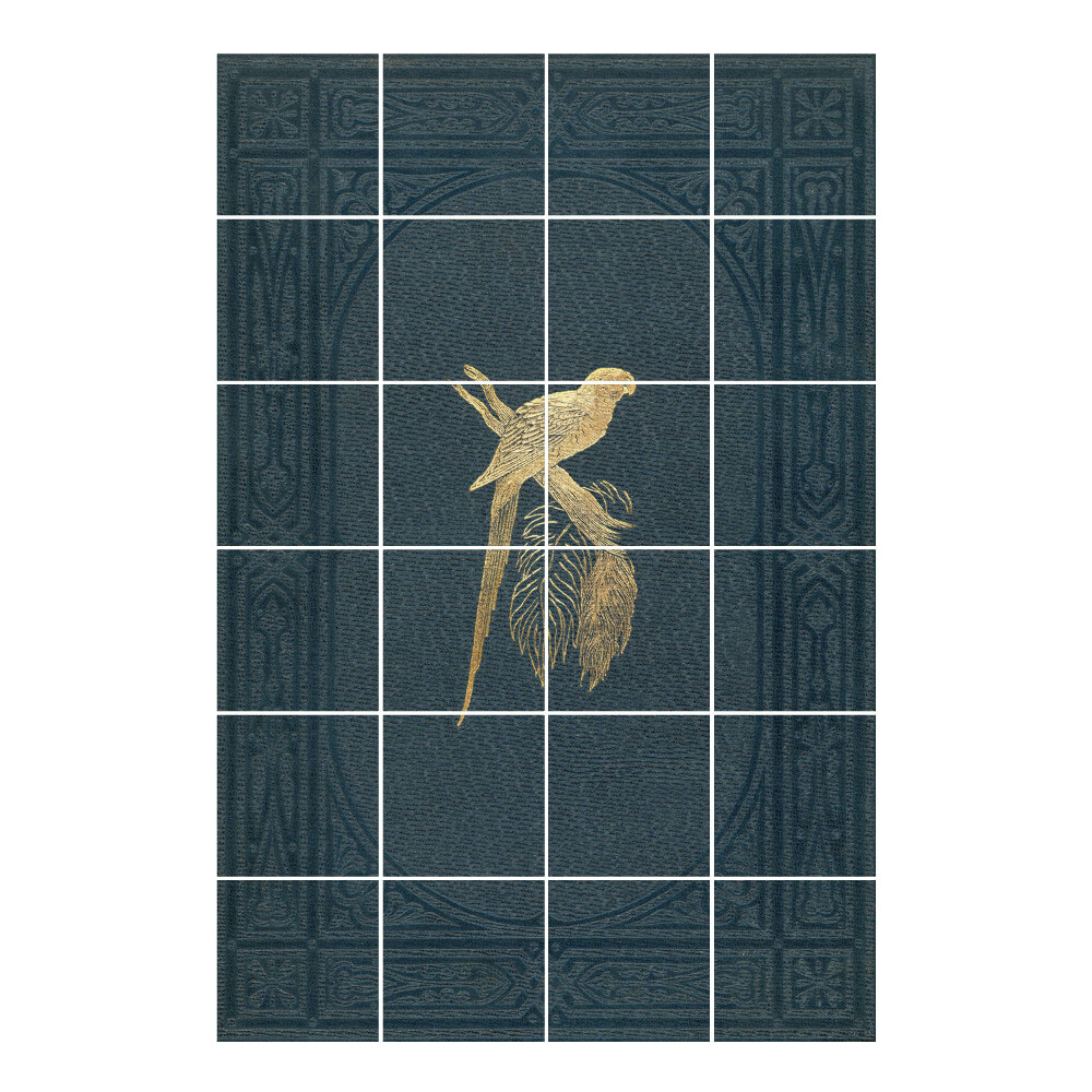 Autocolante gresie si faianta Un papagal pe o creangă