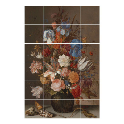 Autocolante gresie si faianta Un buchet de flori într-o vază