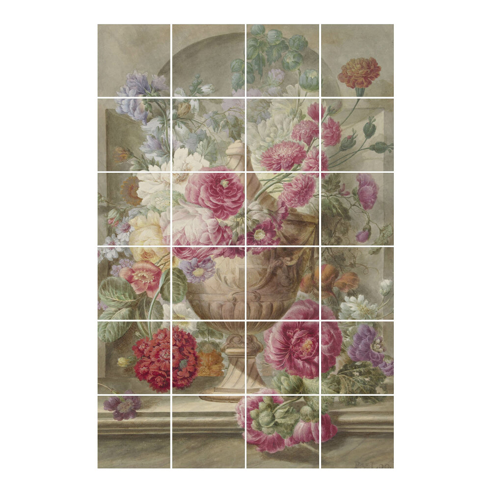 Autocolante pentru gresie Flori într-o vază