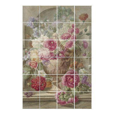 Autocolante pentru gresie Flori într-o vază