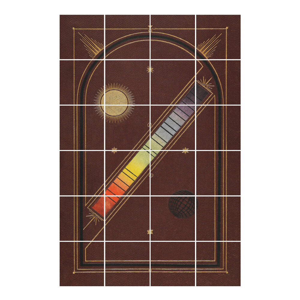 Autocolante gresie Temă spațială cu un curcubeu