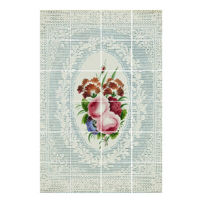 Autocolante gresie si faianta Ornament floral în cadru