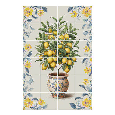 Autocolante gresie Lămâiul într-un ghiveci