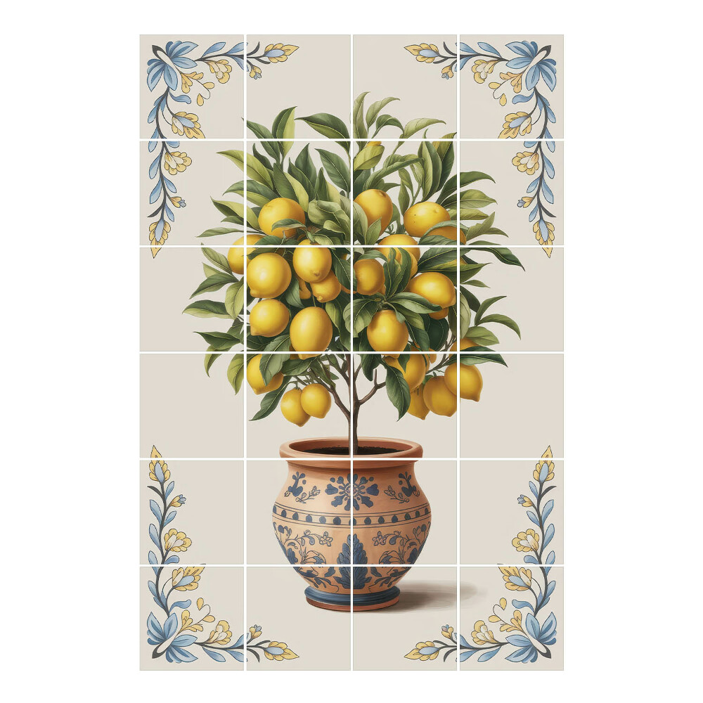 Autocolante gresie si faianta Lămâiul într-un ghiveci