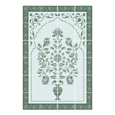 Autocolante pentru gresie Motiv floral într-o vază