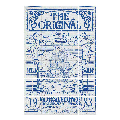 Autocolante gresie Afiș retro de marinar vintage