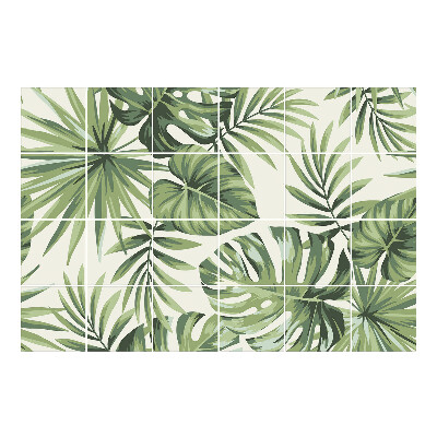 Autocolante gresie si faianta Frunze tropicale într-un aranjament