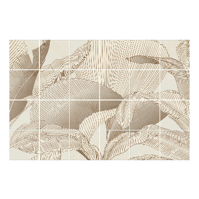 Autocolante gresie si faianta Frunze în linii delicate